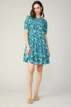 Current Air Watercolor Floral Mini Dress BLUEMLT Discount