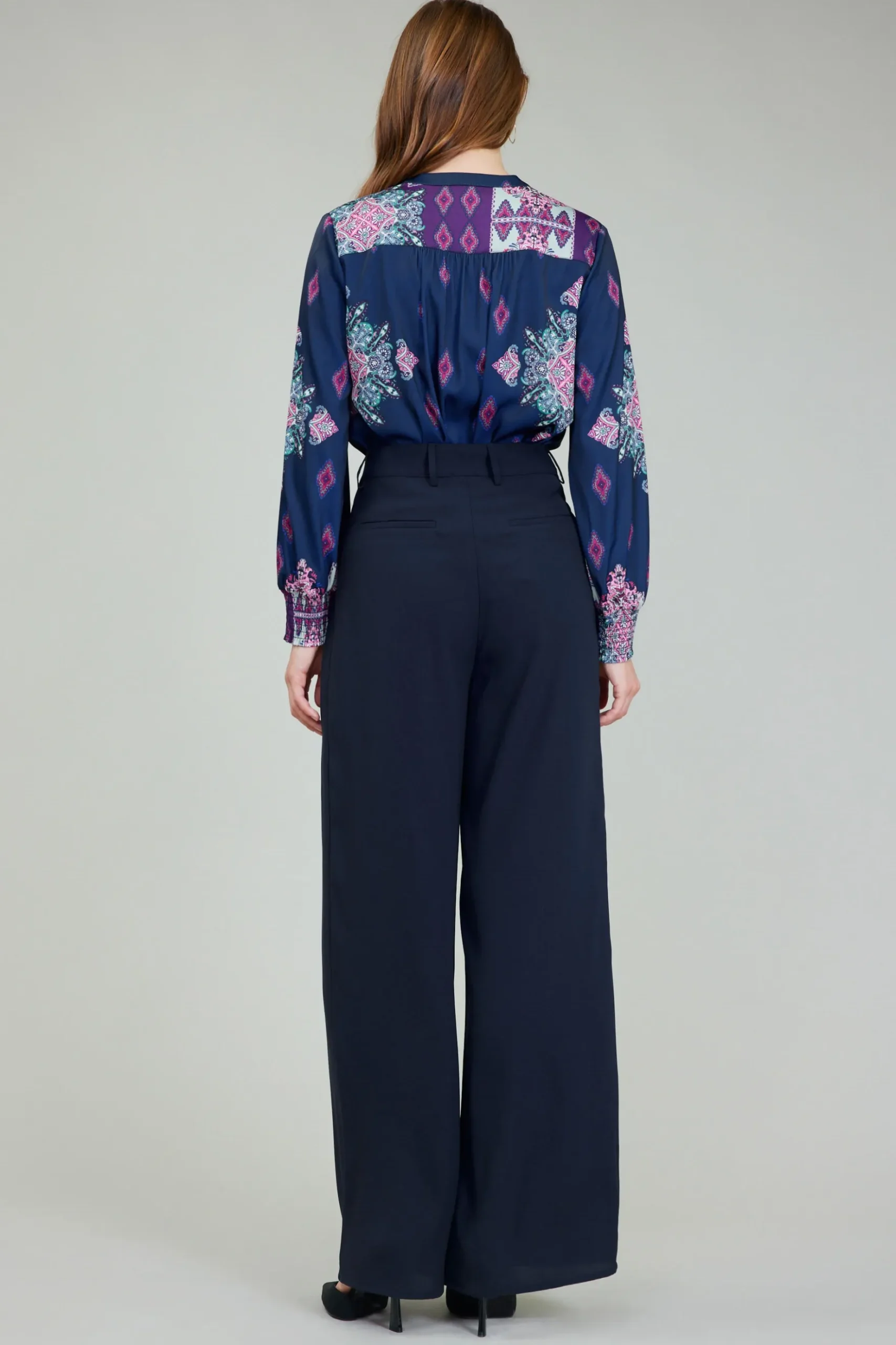 Current Air Wide Leg Trousers SLATENAVY Outlet