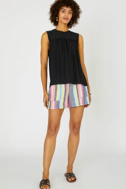Current Air Yoke Detail Tank Top BLACK Online